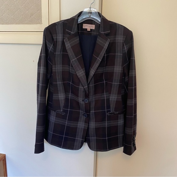 Philosophy Plaid Blazer - Picture 2 of 7